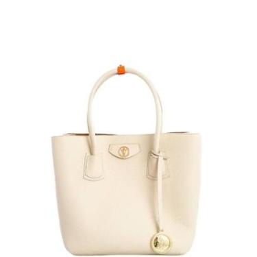 Imagem de Bolsa Feminina Leopoldine em Couro Legítimo Off White com Necessaire Removível-Feminino