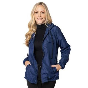Imagem de Jaqueta Feminina Corta Vento Impermeável Com Capuz e Bolso Levar na Bolsa-Feminino