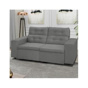 Imagem de Sofá RBF Móveis Berlin 3 Lugares 202cm Retrátil Reclinável com Rodízios