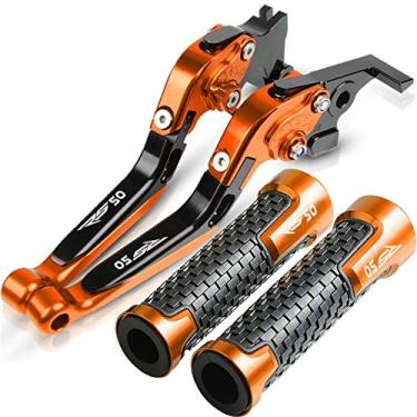 Imagem de Para Aprilia RS50 RS 50 1999-2005 2004 2003 Acessórios CNC Alavancas de embreagem de freio extensíveis dobráveis manípulos extremidades Alavanca de embreagem de freio de motocicleta (Cor: 5)