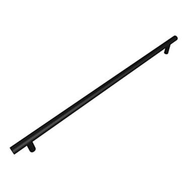 Imagem de HCZKIUJY Alças para móveis de cor preta, cor dourada, tipo T, puxadores de gavetas de armário de orifício duplo, para armário de cozinha, quarto, toucador, casa de banho, parafusos incluídos