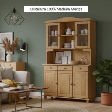 Imagem de Cristaleira 3+2 Portas Linha Rubi - Finestra Móveis - Madeira Maciça, 