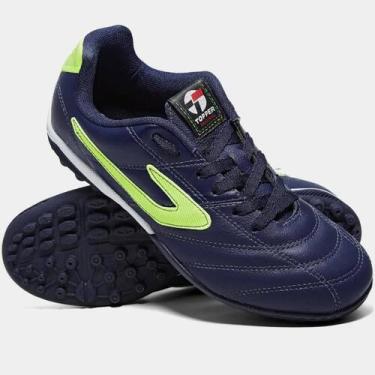 Imagem de Chuteira Society Topper Furia Unissex - Marinho e Verde, 41