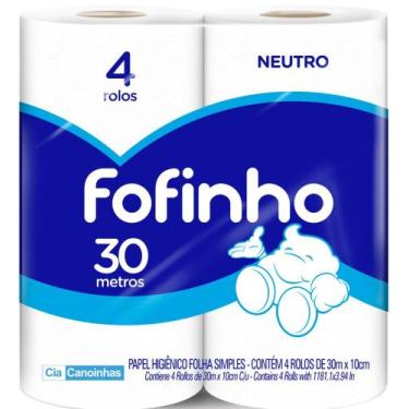 Imagem de Papel higiênico fofinho 4 rolos