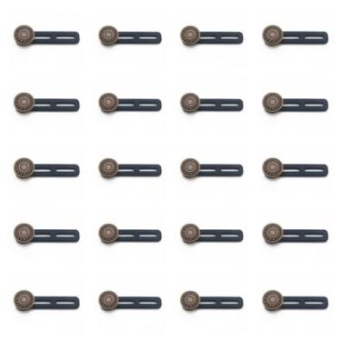 Imagem de Extensor de botão de 20 peças para calças sem costura, botões extensores de cintura para jeans, saias para mulheres e homens, ajustador de cintura 0,7 x 2,2 polegadas