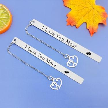 Imagem de 2 peças de presente romântico para amantes de livros para marido, presentes de casal para namorado e namorada, conjunto de marcadores para amantes de livros, presente de aniversário para ele e ela