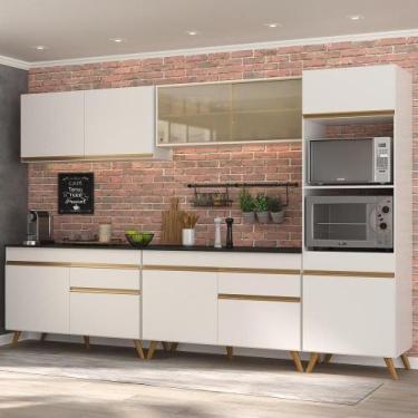 Imagem de Cozinha Completa 5 Pç C/ Armário E Balcão Multimóveis Branca - MULTIMO