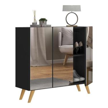 Imagem de Sapateira Retrô Com Espelho 3 Portas Nina Multimóveis V6022 - MULTIMOV