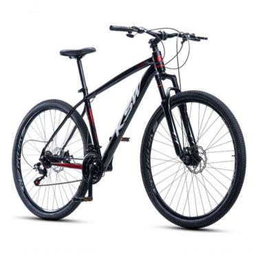 Imagem de Bicicleta Bike Aro 29 Ksw Marcha 21 Velocidades Alumínio Xlt 100 Mtb Preto/vermelho/branco 19