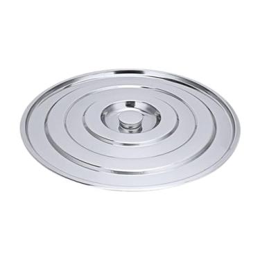 Imagem de DimyFew Tampa de aço Inoxidável para Panela, Tampa Portátil de Substituição com Puxador, Peça de Reposição para Utensílios de Cozinha, Ideal para Camping, Chu, 45 Cm de Diâmetro