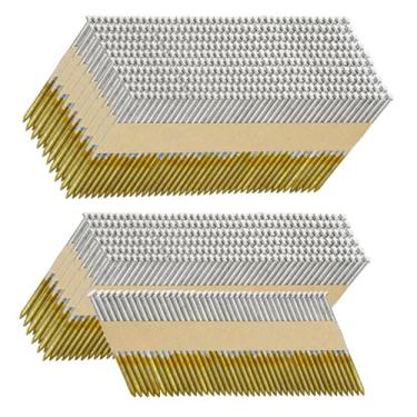 Imagem de SITLDY Pregos de enquadramento de 30 a 34 graus, haste de anel de 3 1/10.2 cm x 332.7 cm, 520 unidades, pregos de fita de papel galvanizado mergulhado a quente, para pregador de moldura de 30 a 34