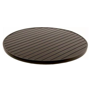 Imagem de Tampo Roma Ripado Em Alumínio P Mesas Diametro 1 Metro Trama Marrom