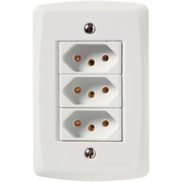 Imagem de Tomada emb tripla 20a 57145079 lux2 tramontina