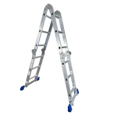 Imagem de Escada de Alumínio Articulada 4x3 com 12 Degraus - Alumasa