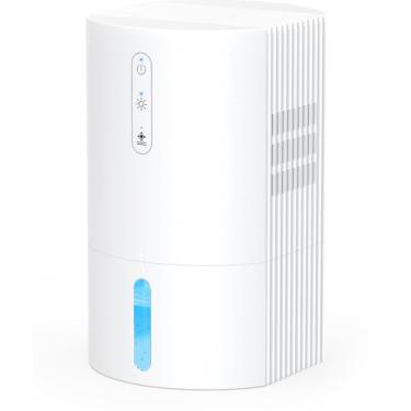 Imagem de Desumidificadores para casa, desumidificador de 1000 ml para banheiro com desligamento automático, desumidificador silencioso Whisper para quarto, escritório, trailer, armário guarda-roupa (branco)