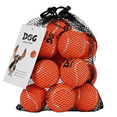 Imagem de AMA SPORT Bolas de tênis pequenas para cães, pacote com 12, bolas de tênis laranja de 5 cm para filhotes de cachorro pequeno, projetadas para cães flutuantes, caça na água, busca, brincadeira