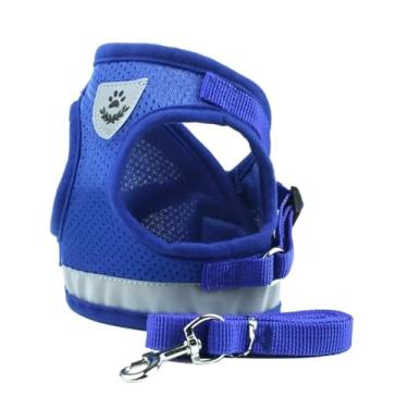 Imagem de Colete Peitoral Pet Tamanho G – Para Cachorros e Gatos + Guia Refletiva – Ajustável, Confortável e Seguro – Cor Azul
