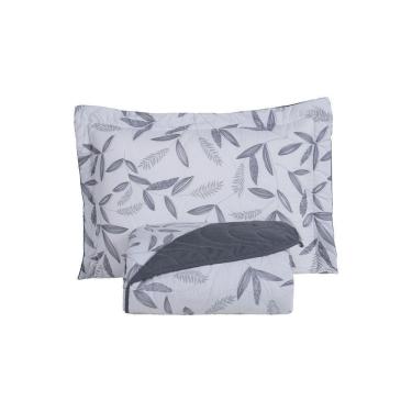 Imagem de Cobre Leito 2 Peças Solteiro Percal 200 Fios Colori 100% Poliéster - Outono Cinza