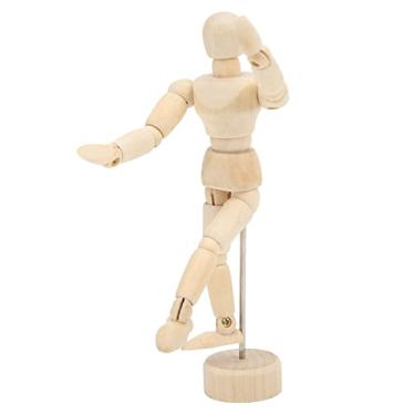 Imagem de Acouto Manequim de Madeira Com 14 Artistas de Juntas Giratórias – Desenho, Esboço e Escultura ideais. Modelo Portátil de Proporções do Corpo Humano - Manequim Perfeito para Decoração de Casa e Uso educacional. (Árvore de embalagem)