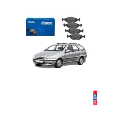 Imagem de Kit Pastilha Freio Sem Amianto Palio/Pailo Weekend 1998+ Com CAR80 Anti Chio 300ml