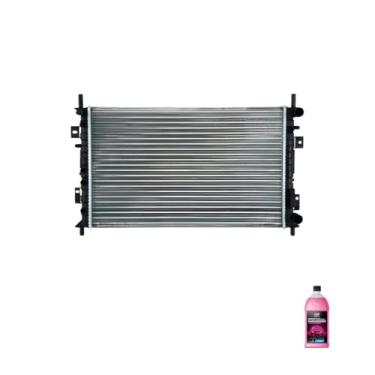 Imagem de Kit Radiador Ford Fiesta 2002/2010 com Aditivo Radiador Orbi Química Rosa 1L