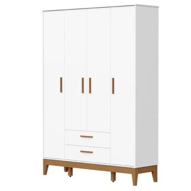 Imagem de Guarda Roupa Infantil Flip 4 Portas Branco Acetinado - Reller