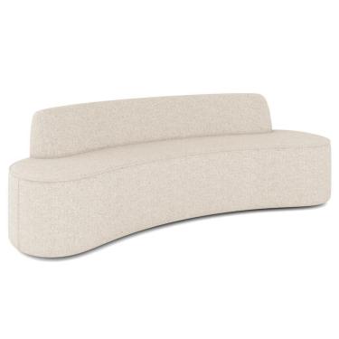 Imagem de Sofá 5 Lugares Para Sala De Estar Living 300cm Koane D06 Linho Pérola - Mpozenato