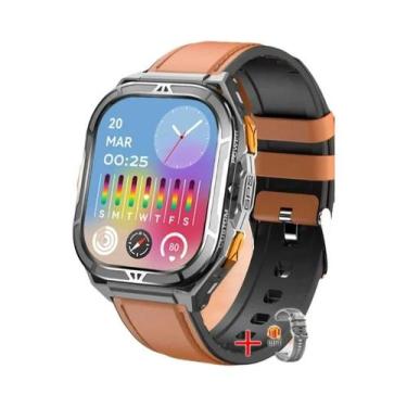 Imagem de Relógio Inteligente Militar Masculino 10ATM À Prova D'Água Com GPS TAN