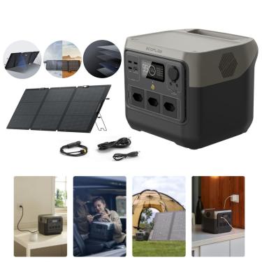 Imagem de Estação De Energia EcoFlow 220v River 2 PRO Gerador Com Painel Solar Portátil