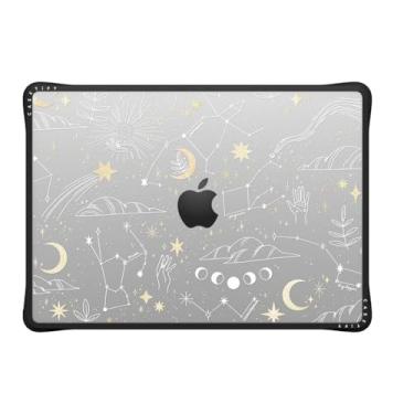 Imagem de CASETiFY Capa Impact MacBook Pro de 14 polegadas (M1-M4) [cantos acolchoados de impacto/resistente a arranhões/aderência antiderrapante] - Observação de estrelas - Preto transparente