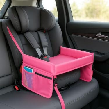 Imagem de Mesinha Rosa Infantil Cadeirinha Carro Apoio Didático Lanche