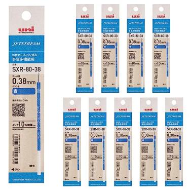 Imagem de Refil de caneta esferográfica Mitsubishi Pencil SXR8038K.33 10P, Jet Stream, multifunções 0,01 polegadas (0,38 mm), azul, 10 peças