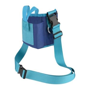 Imagem de Generic Bolsa para garrafa de água, alça de ombro, porta-copos com bolso para celular para caminhadas, Azul