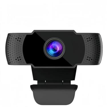 Imagem de Lagriner Webcam, câmera Web USB com microfone, redução de ruído, Plug and Play, webcam de streaming para reuniões, videochamadas, conferências