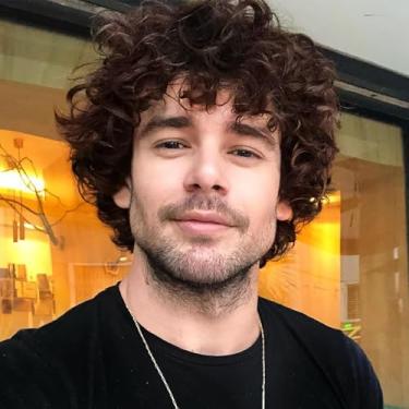 Imagem de Peruca masculina encaracolada marrom curta resistente ao calor sintética fantasia anime cabelo peruca para cosplay uso diário