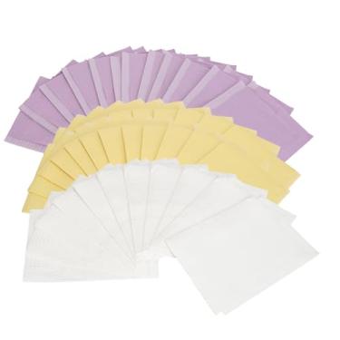 Imagem de Cuofyunl 60 peças toalhas de mesa descartáveis ​​para arte em unhas, tapete de mesa macio à prova d'água e óleo para manicure roxo amarelo branco