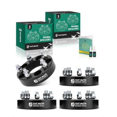 Imagem de YHTAUTO Espaçadores de roda 5 x 4,5 polegadas 3,25 cm para Ford, Jeep, Lincoln, modelos Mercury, Explorer, Edge, Mustang, Grand Cherokee, Wrangler, Espaçadores de pneu de 5 x 114,3 mm 1/2" x 20 pinos, furo do cubo de 82,5 mm 5 terminais, 4 peças
