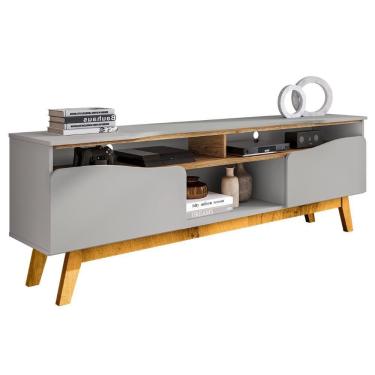 Imagem de Rack Bancada Para Tv 75 Pol 180cm Rita Off/cinamomo B02 - Mpozenato