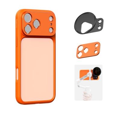 Imagem de SMALLRIG Capa protetora FilMov para iPhone 17 Pro, design traseiro oco com placa traseira de lente, adaptador de filtro de 67 mm compatível com estabilizadores de suspensão de telefone, para DJI para