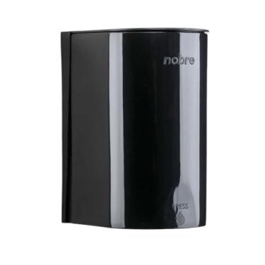 Imagem de Dispenser Mini para Sabonete Espuma, Preto, Polipropileno, 500ml, com Reservatório e Tecla Protect Antibacteriana, 16,5 x 9,8 x 11,7cm