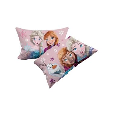 Imagem de Frozen Conjunto de 2 fronhas de algodão, 2 peças, 100% algodão, 50 x 80 cm, fecho de hotel