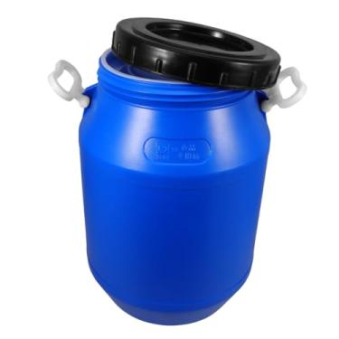 Imagem de ULTECHNOVO Balde de armazenamento de alimentos com tampa hermético grande recipiente redondo para fermentação de ingredientes, plástico extra grosso, seguro, multifuncional, uso para roupas e