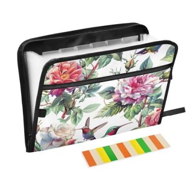 Imagem de Pássaros em cores brilhantes pasta de arquivo expansível A4 pasta sanfonada de documentos em papel para escola e escritório