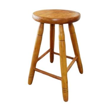 Imagem de Kit Bancos de madeira maciça, Banqueta Tamborete Casa Bar Restaurante(1 Banco médio)