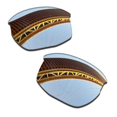 Imagem de LenzProse Lentes de reposição polarizadas de 1,5 mm para óculos de sol Oakley Mercenary OO9424 70 mm, antiarranhões | Ajuste perfeito, Cromo prateado polarizado - 1,5 mm, 70mm