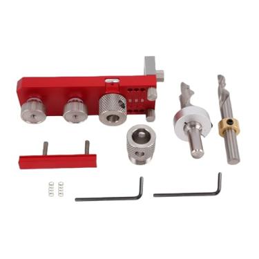 Imagem de Fafeicy Localizador de Punção Guia de Perfuração de Perfil de Alumínio, Gabarito de Perfuração de Liga de Alumínio Anodizado Durável Com Broca Escareadora M6 M8, para Estruturas