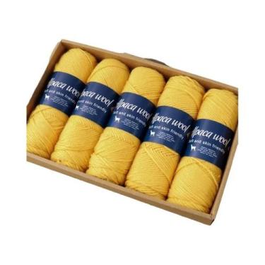 Imagem de Fio De Lã De Alpaca Quente E Elegante 500g Grosso Para Suéteres, Corta
