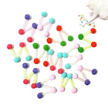 Imagem de IUHKBH Brinquedo interativo para gatos, 12 peças coloridas de mola espiral para gatinhos fofos para matar, morder, caçar brinquedos de gatinho