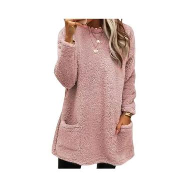 Imagem de Casaco De Moletom Feminino De Inverno Quente Com Forro De Lã, Estilo S