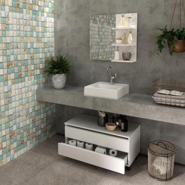 Imagem de Kit Banheiro Gabinete BR e Espelheira Mármore BR - Tecno - Tecno Mobil